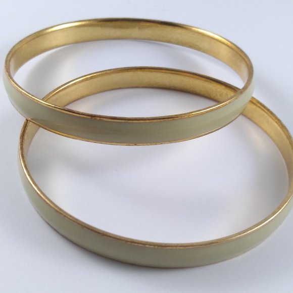 J Crew Mint Green Enamel Bangle Bracelets x2 - Picture 7 of 7